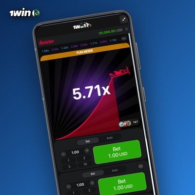 Auto-cashout feature locking a target multiplier in 1Win Aviator