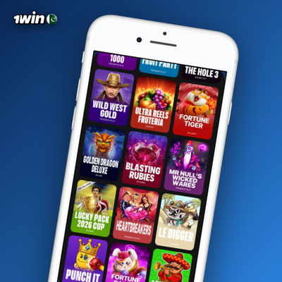 Fingerprint biometric login tile for the 1Win official app — no password needed