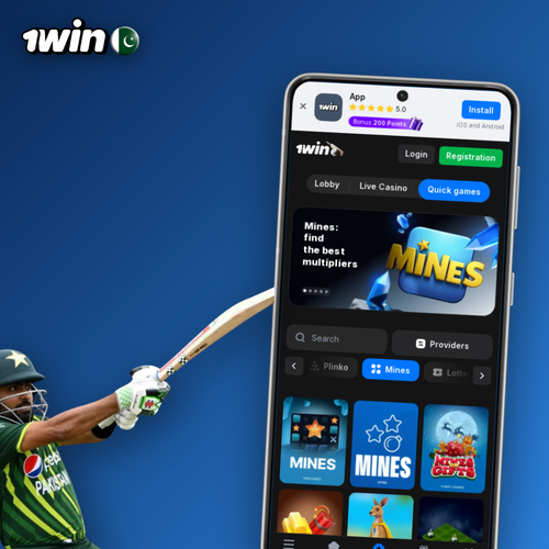 1Win Casino Pakistan hero banner with roulette wheel and 500% welcome bonus