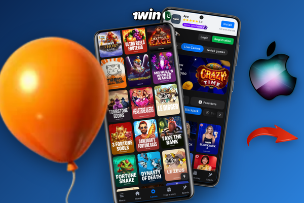 1Win casino online partners: 150-plus provider logo tiles arranged in a grid behind a chip stack