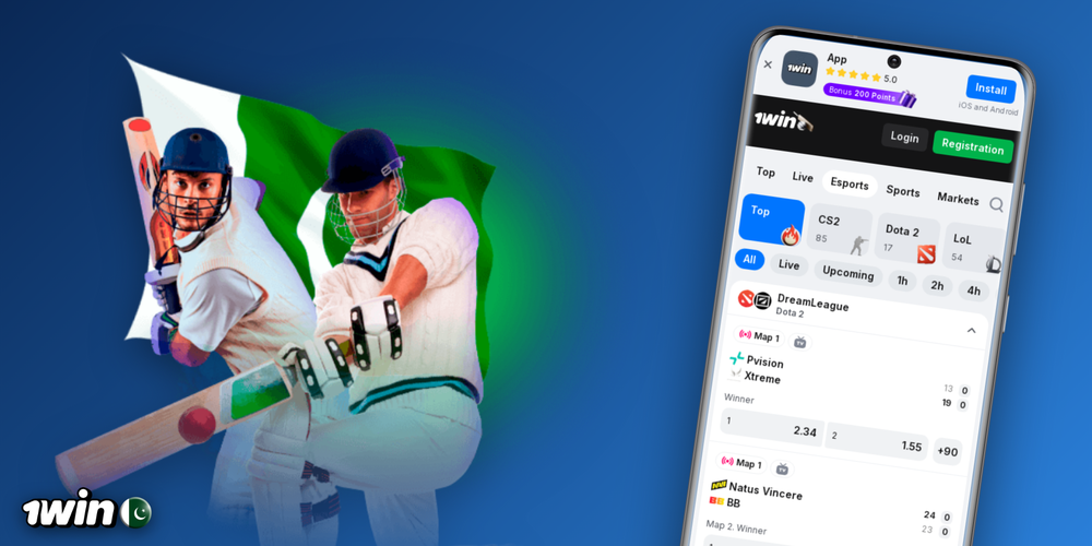 1Win cashier screen on mobile showing all deposit methods available in Pakistan