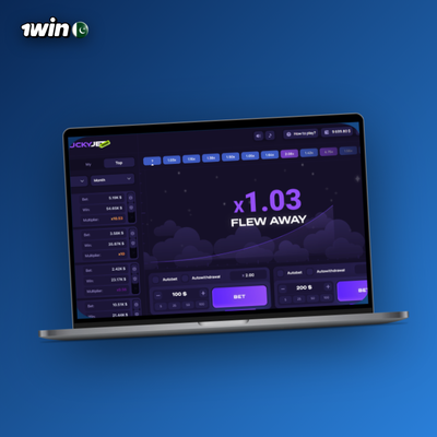 1Win iOS app flat illustration with casino slot reels on an iPhone screen