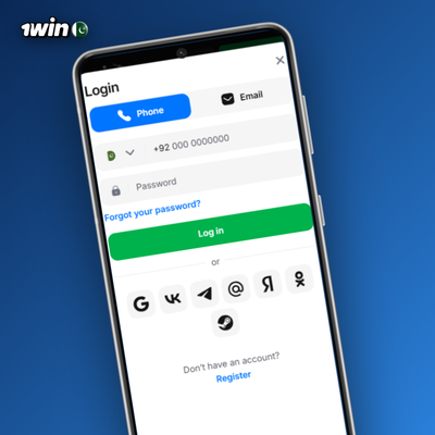 Register online with 1Win in one click by selecting Pakistan and PKR currency