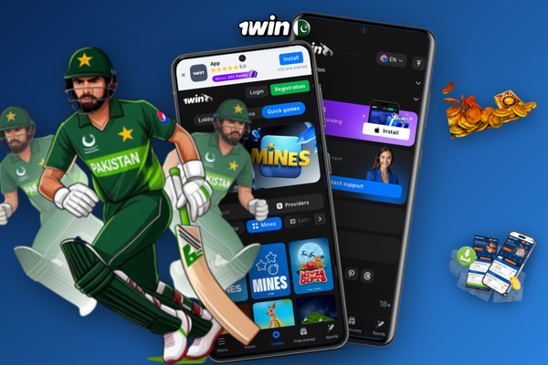 Pakistani player reviewing the 1Win betting site experience on his smartphone
