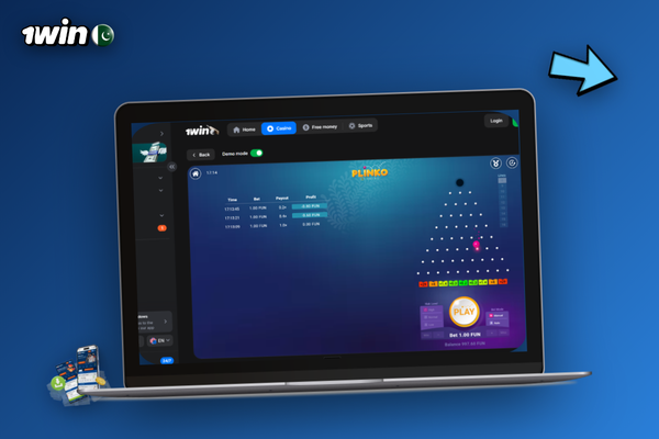 1Win Plinko download result verified via seed hash tool on a laptop screen