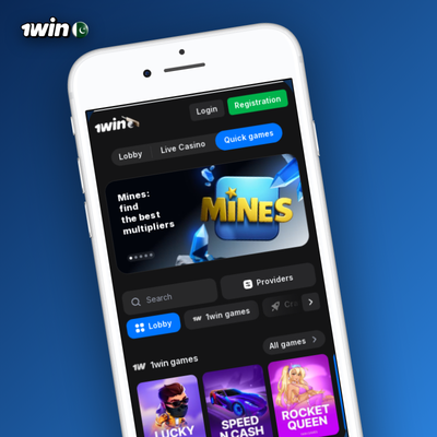 1Win casino Pragmatic Play provider tile with a stylised slot machine and gold coin spray