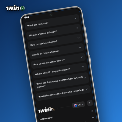1Win 500 bonus welcome match trophy tile for first-deposit players in Pakistan